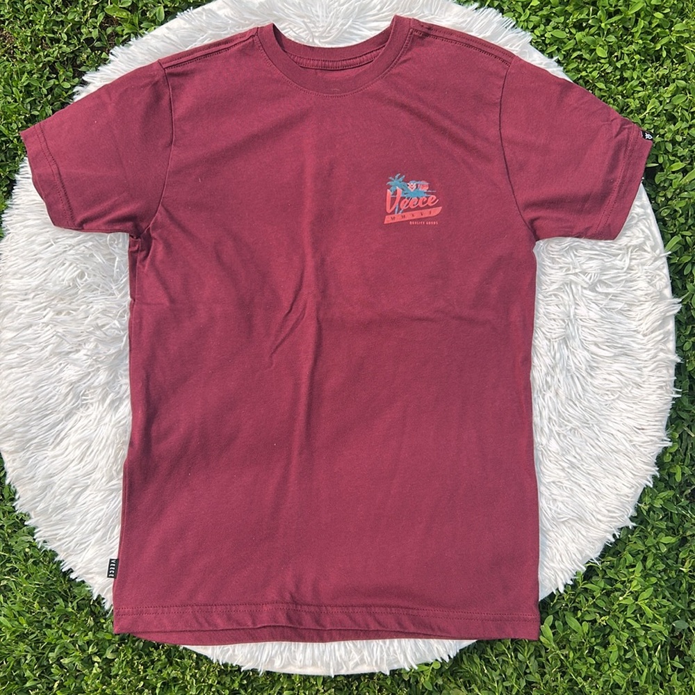 🩶5/$30 Veece Mens Burgundy Graphic Short Sleeve T-Shirt from Buckle
Size Small